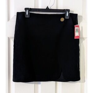 Vince Camuto Mini Skirt - Black,‎ Button Accent, New with Tags, Size 8 $89 MSRP